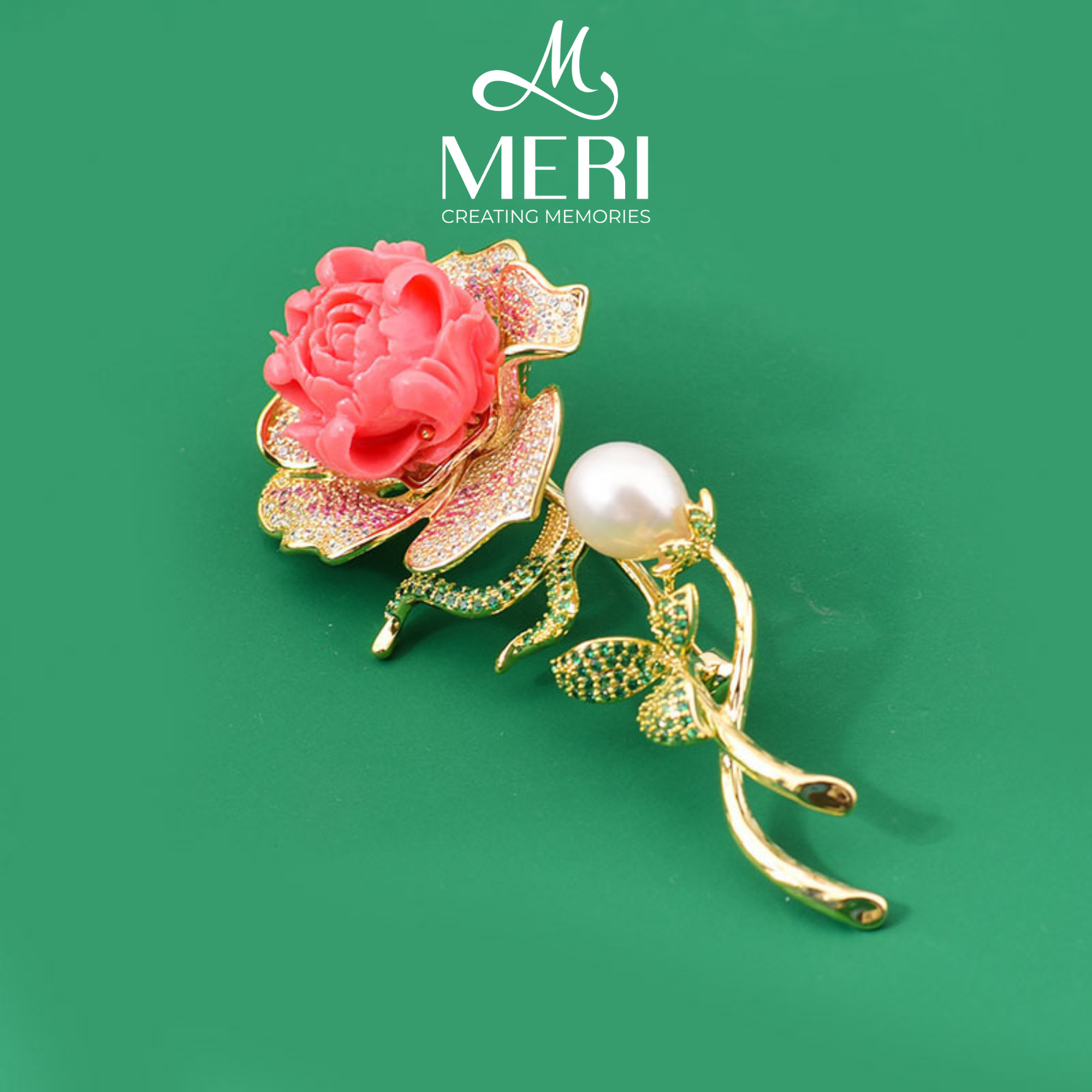Cài áo Pink Flower
