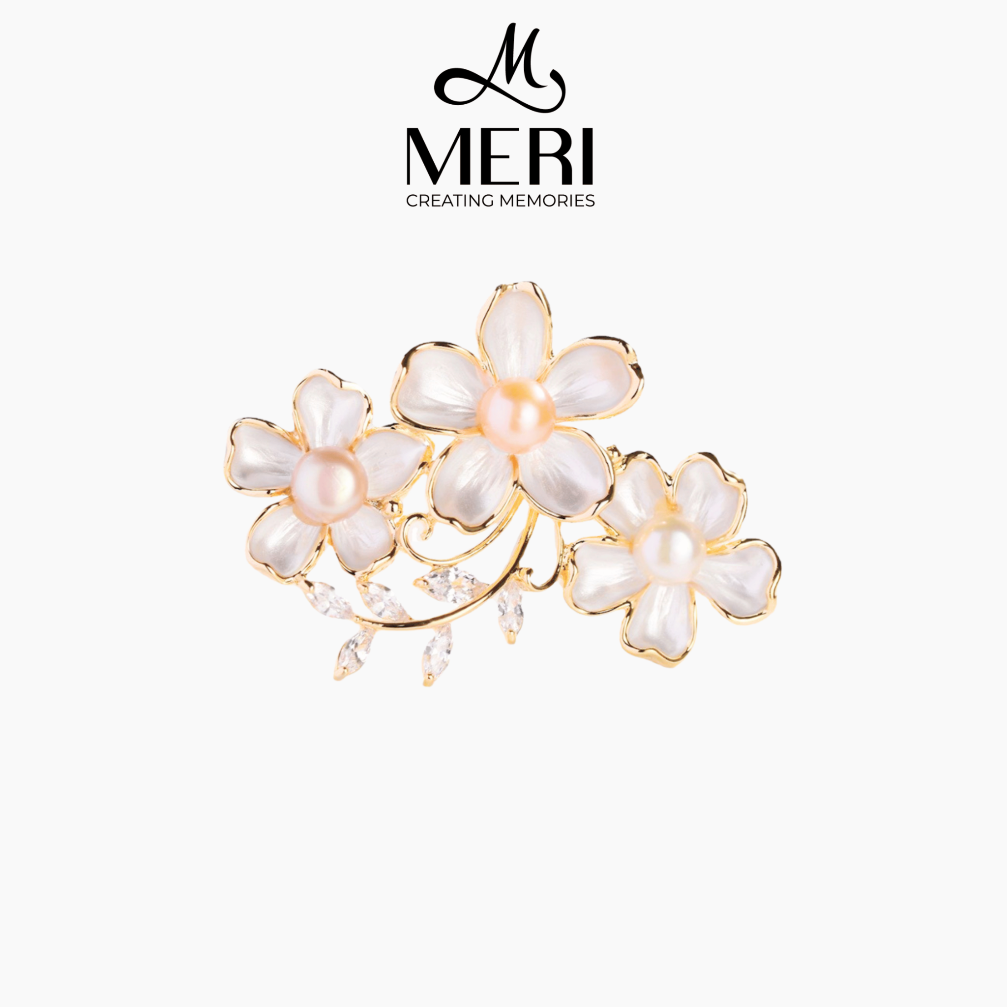 Cài áo Elegant Pearl Flower