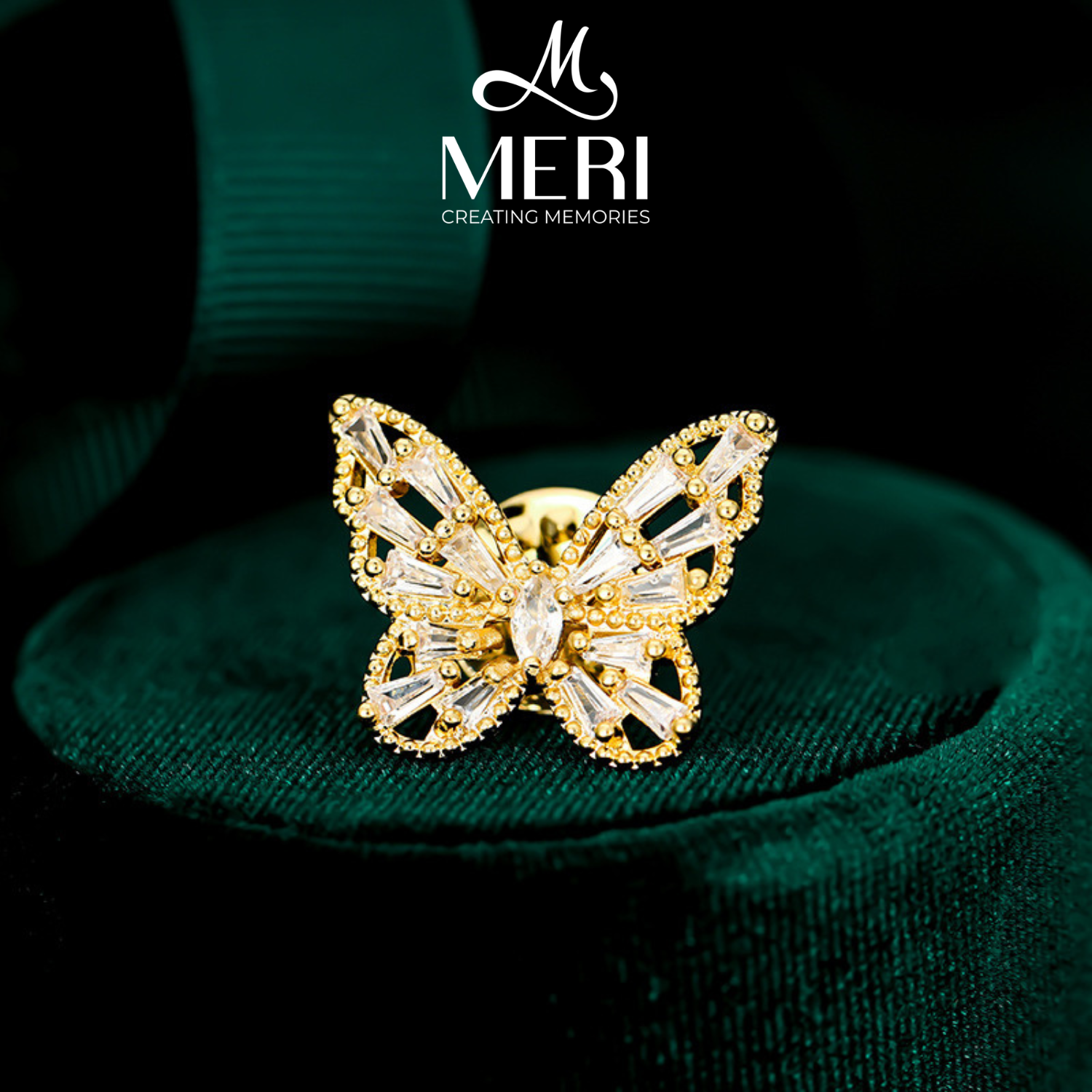 Pin cài áo Yellow Butterfly