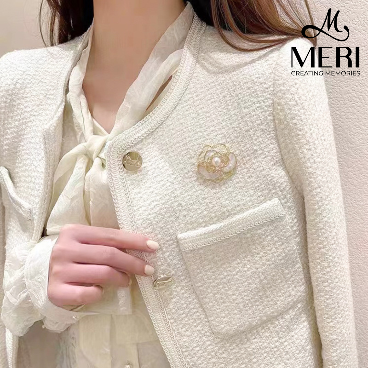 Cài áo nữ Rosy Pearl