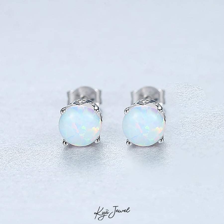 Hoa tai Opal trắng thời thượng