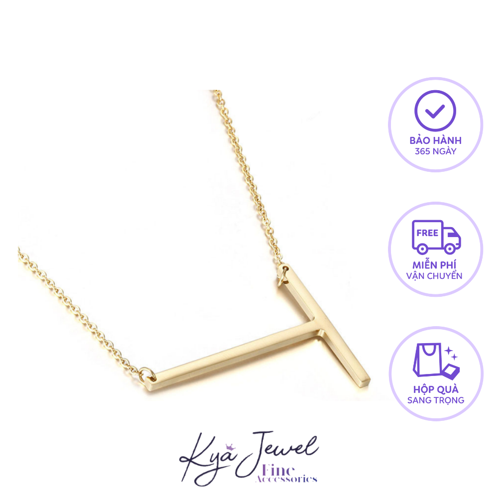 Dây chuyền nữ đẹp mặt chữ thời trang chất liệu titan không gỉ