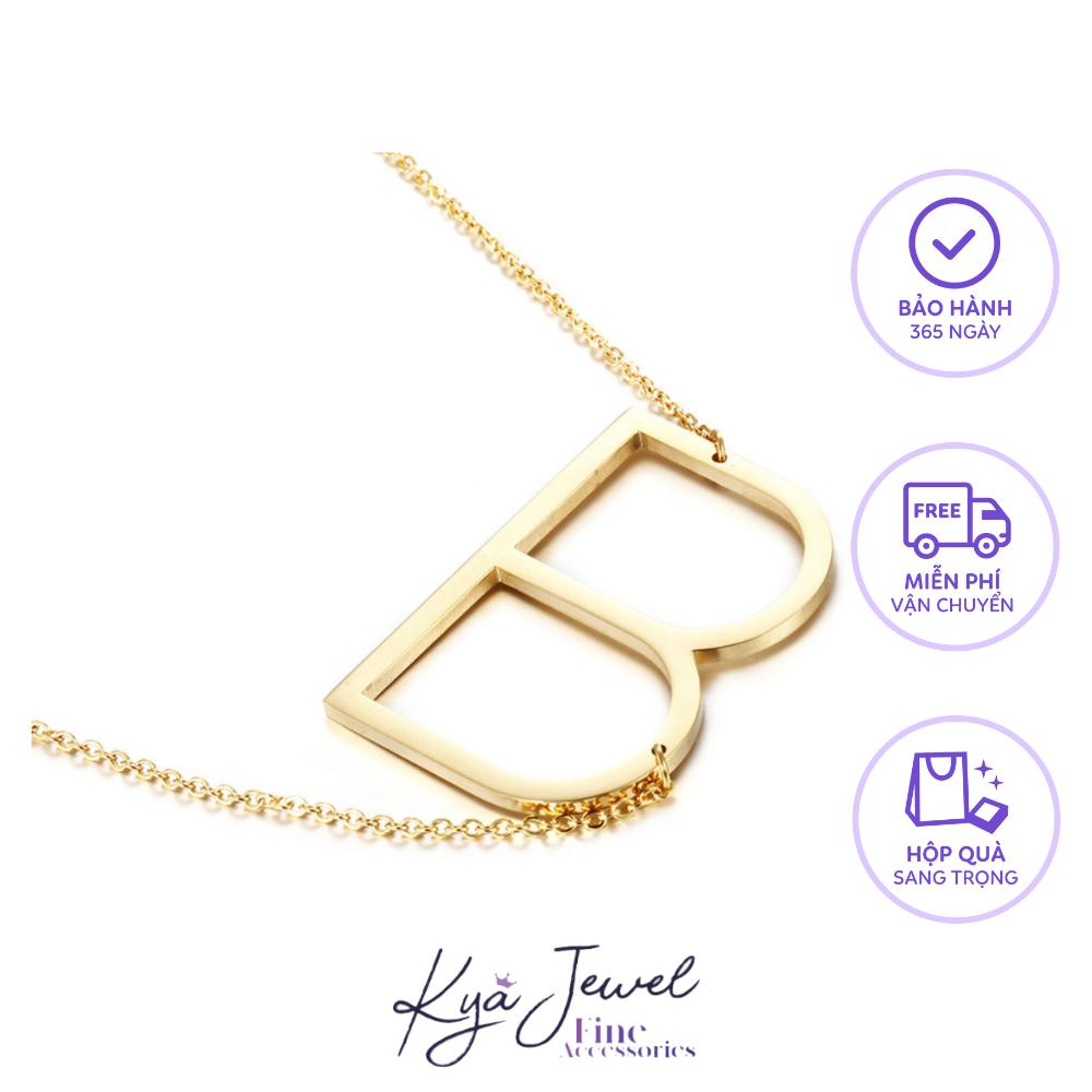 Dây chuyền nữ đẹp mặt chữ thời trang chất liệu titan không gỉ