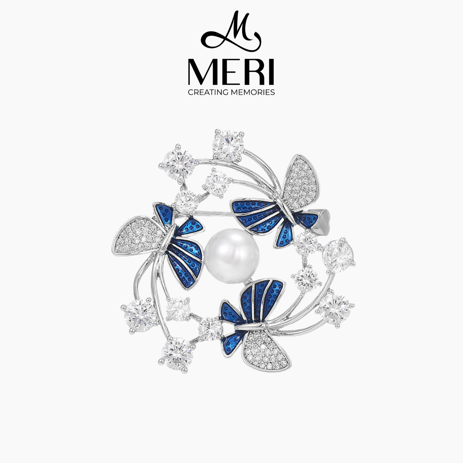 Cài áo Azure Butterfly