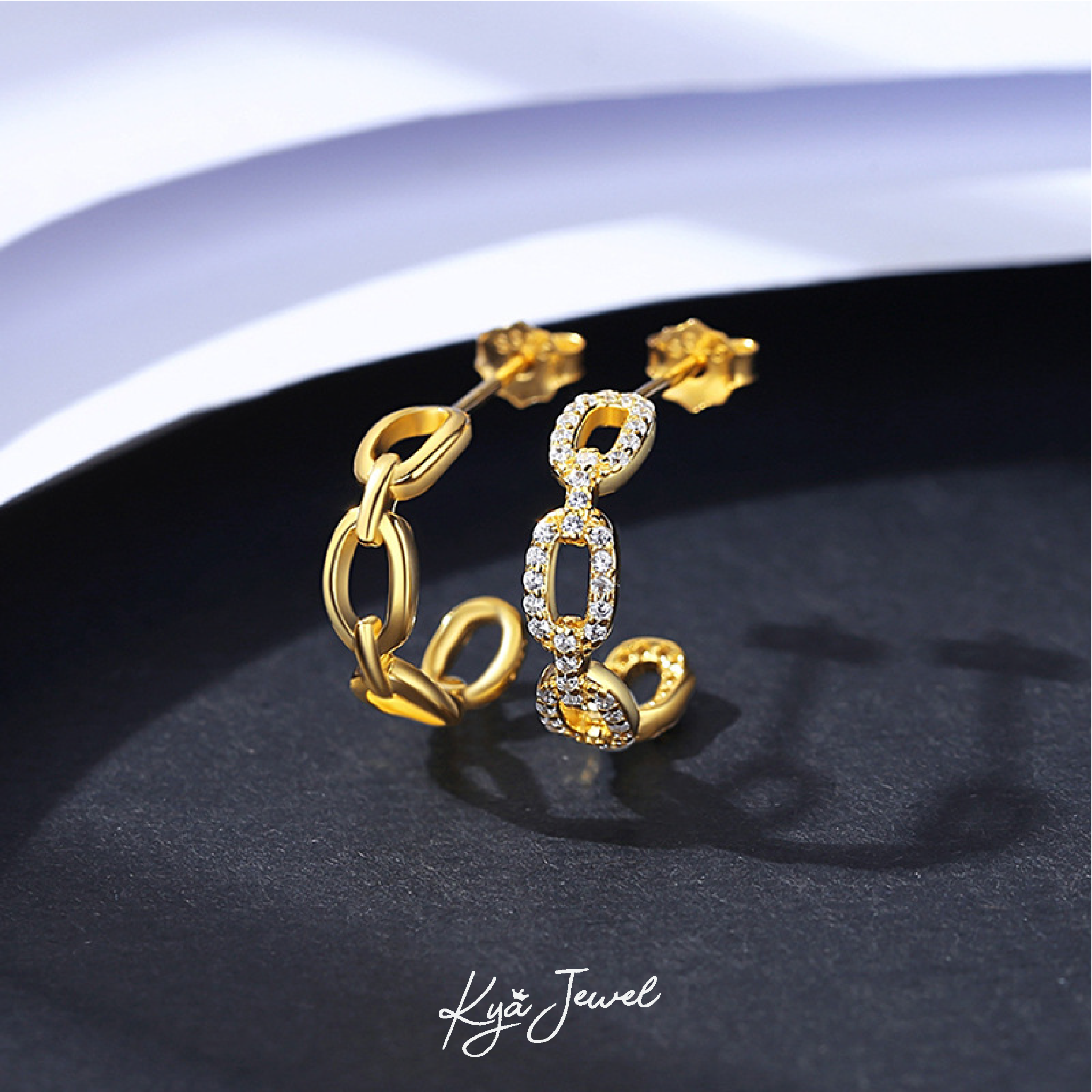 Khuyên tai nữ Litte Ring khảm đá CZ