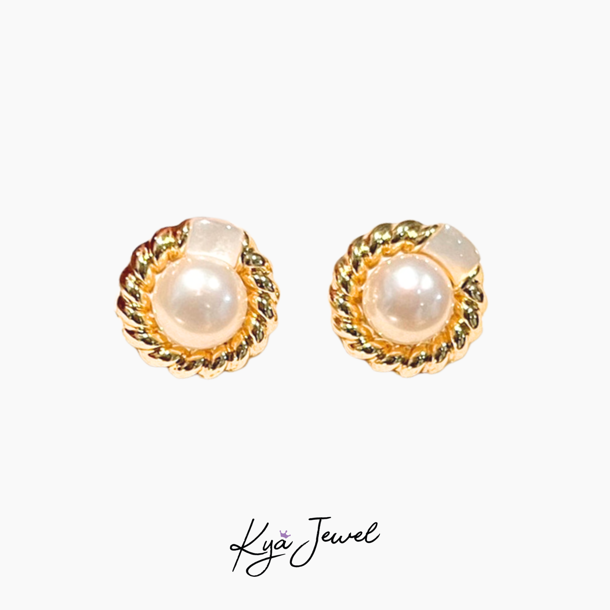 Khuyên tai nữ Twisted Pearl
