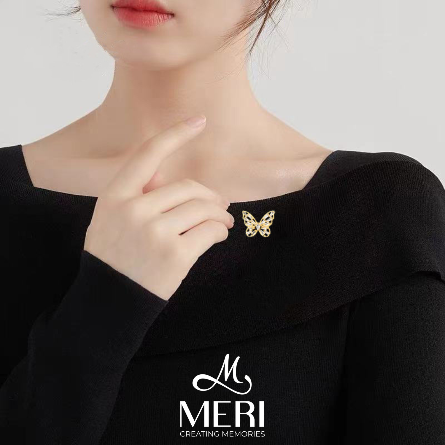 Pin cài áo Yellow Butterfly