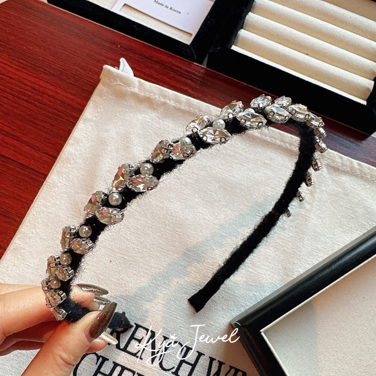 Băng đô Pearl Beaded