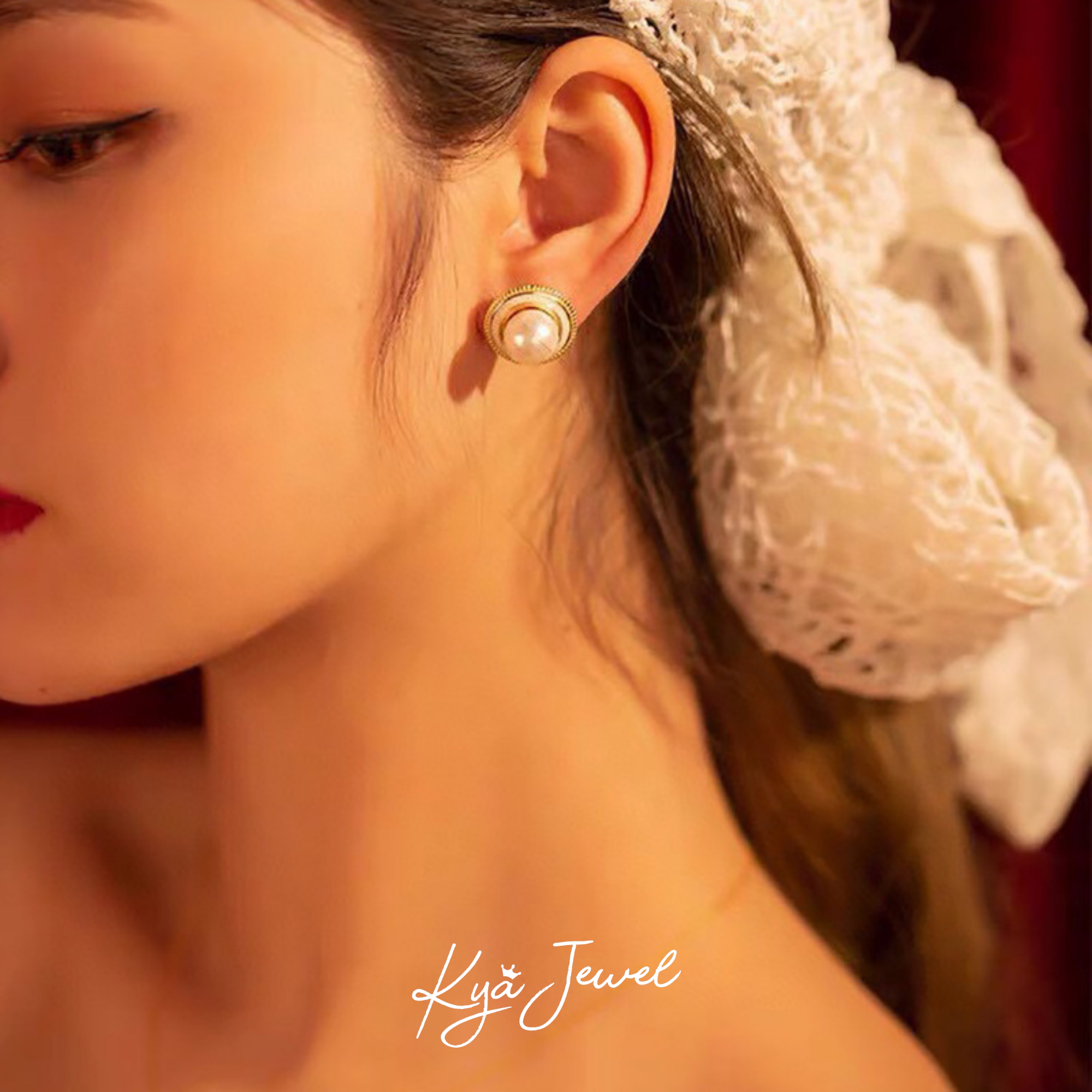 Khuyên tai nữ Charming Pearl