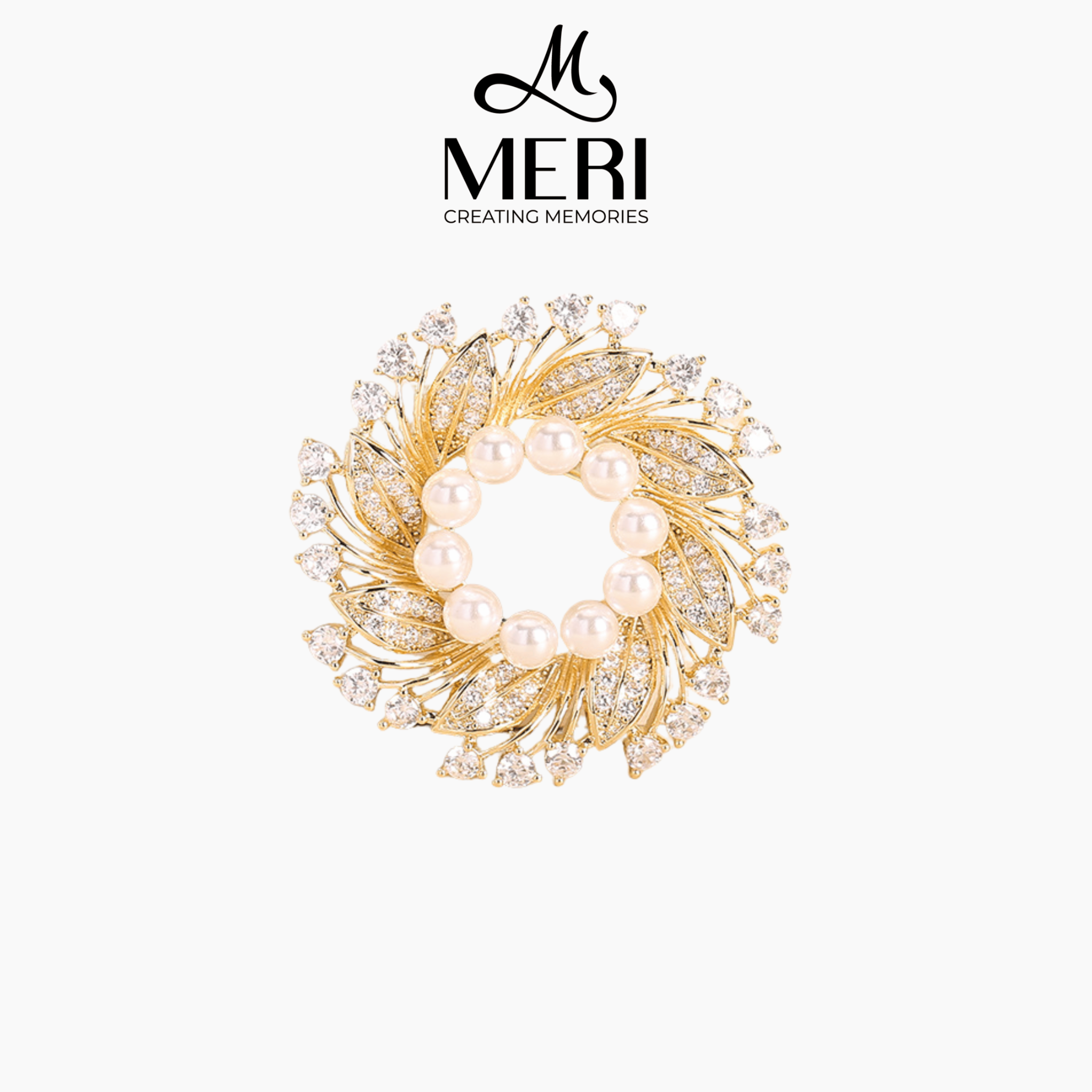 Cài áo Pearl Wreath