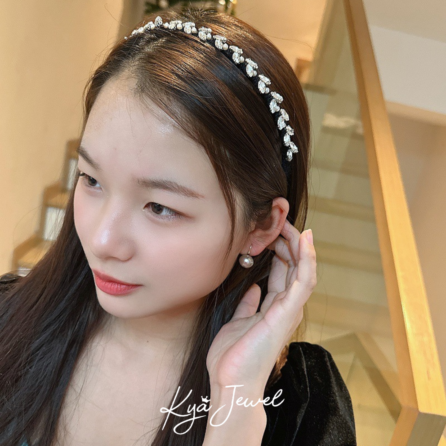 Băng đô Pearl Beaded