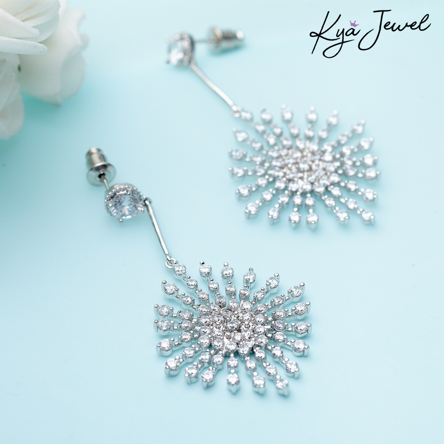 Khuyên tai nữ Snowflake Sparkle