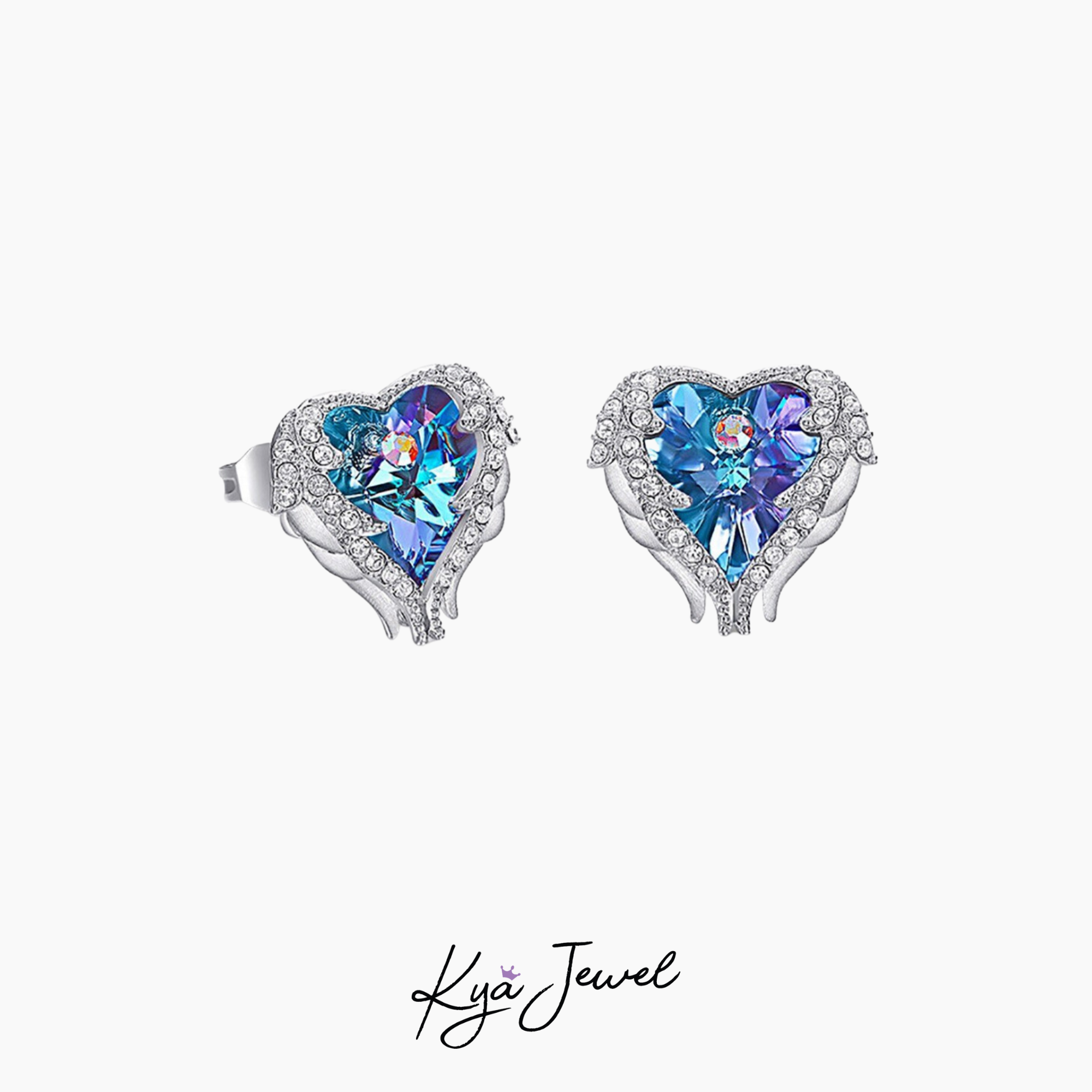 Bộ trang sức bạc tình yêu thủy chung đá Swarovski