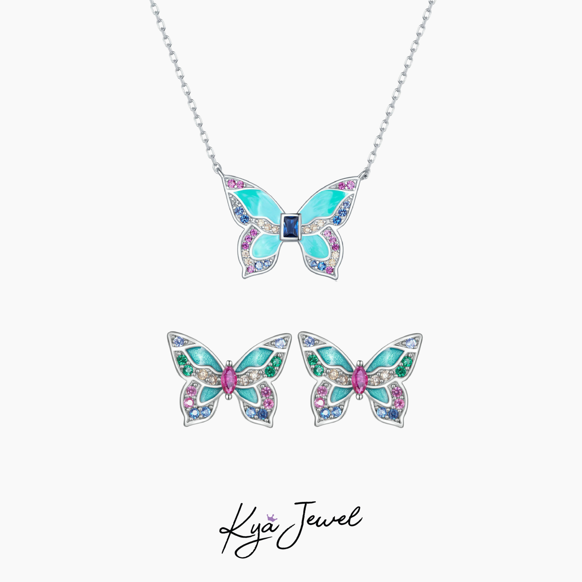 Bộ trang sức nữ Butterfly đá CZ cao cấp