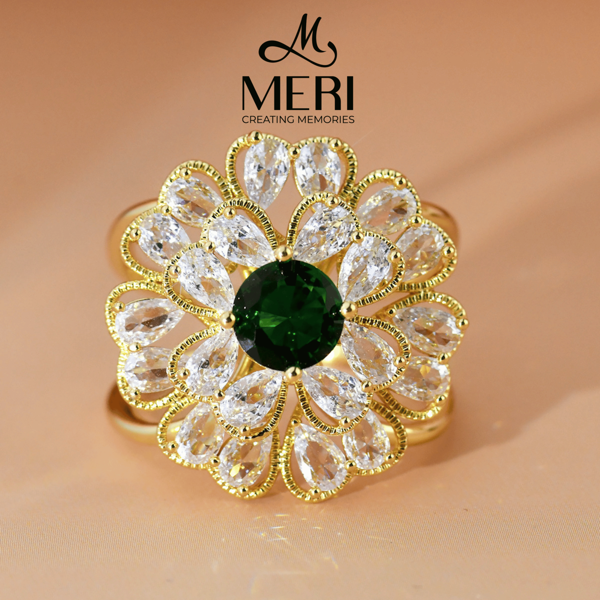 Cài khăn Emerald Flora