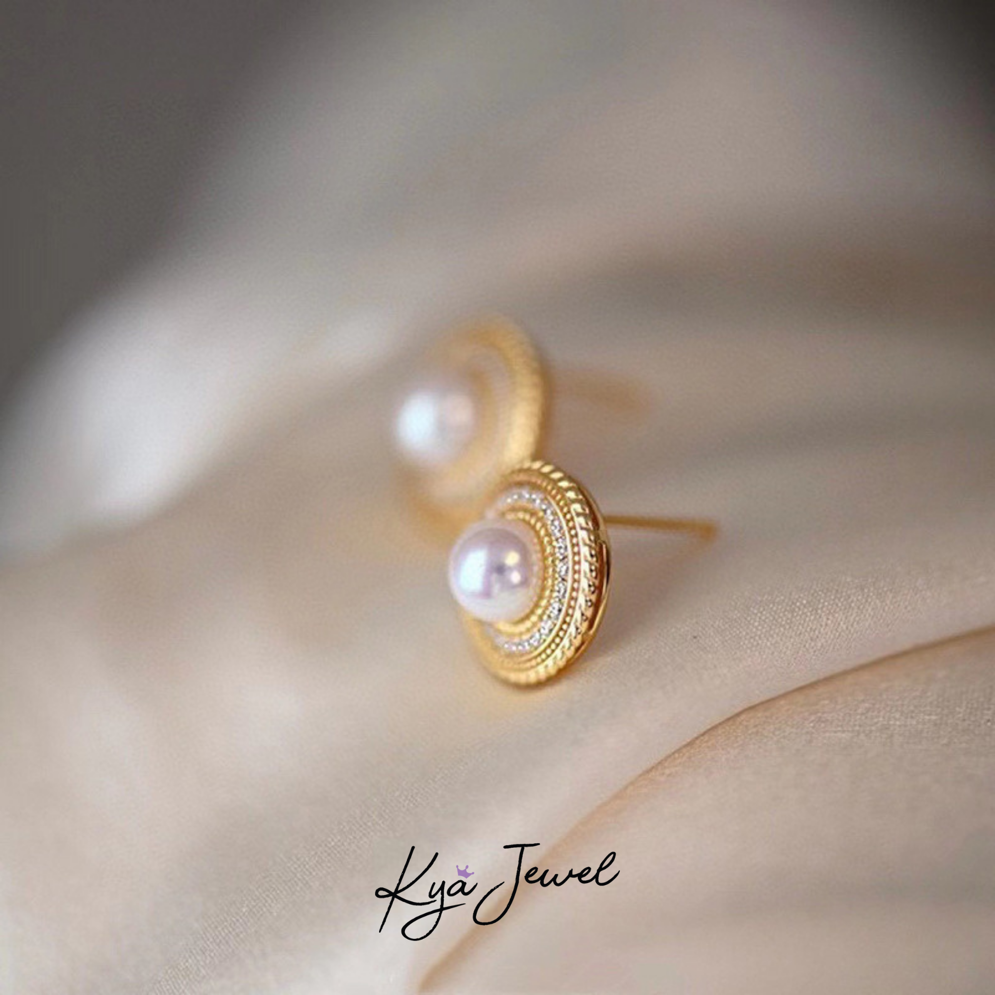 Khuyên tai nữ Feminine Pearl