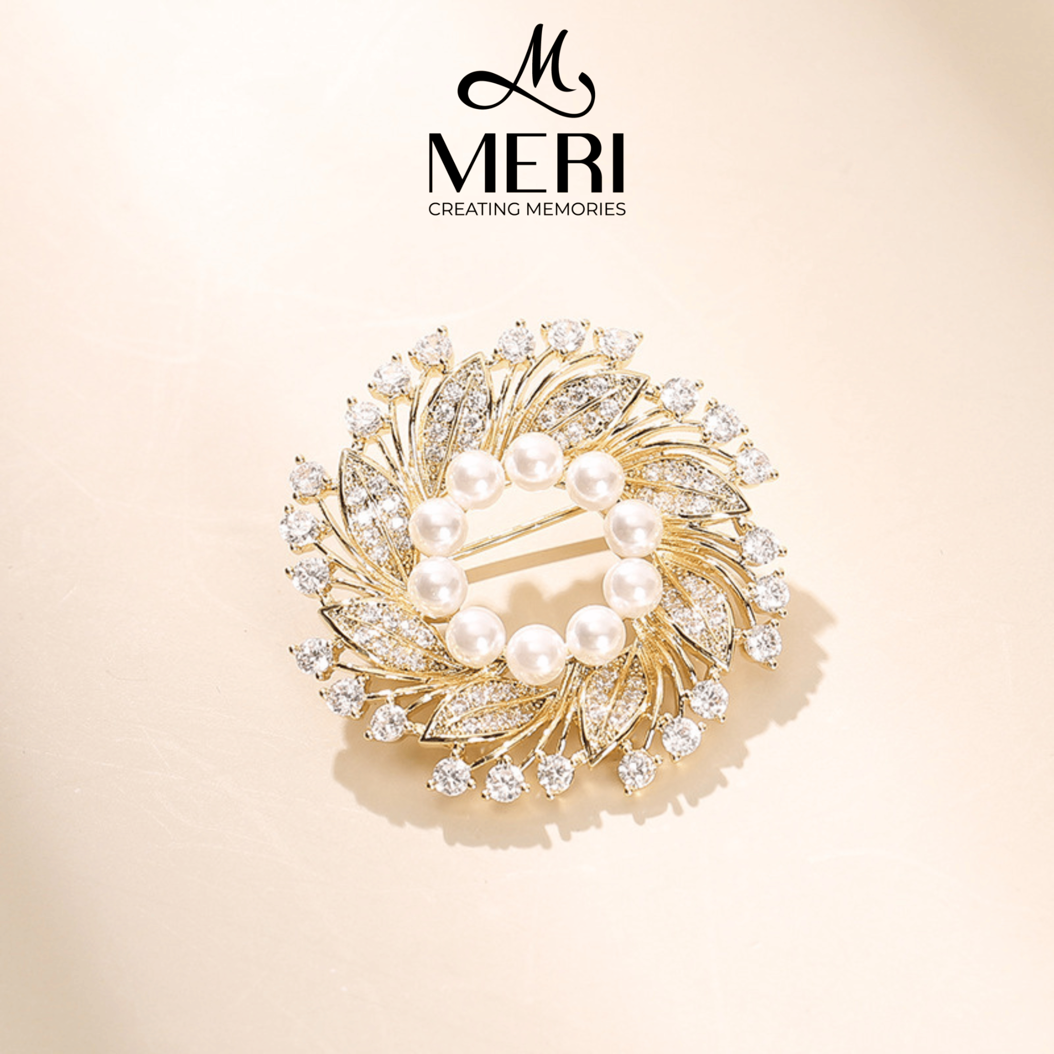 Cài áo Pearl Wreath