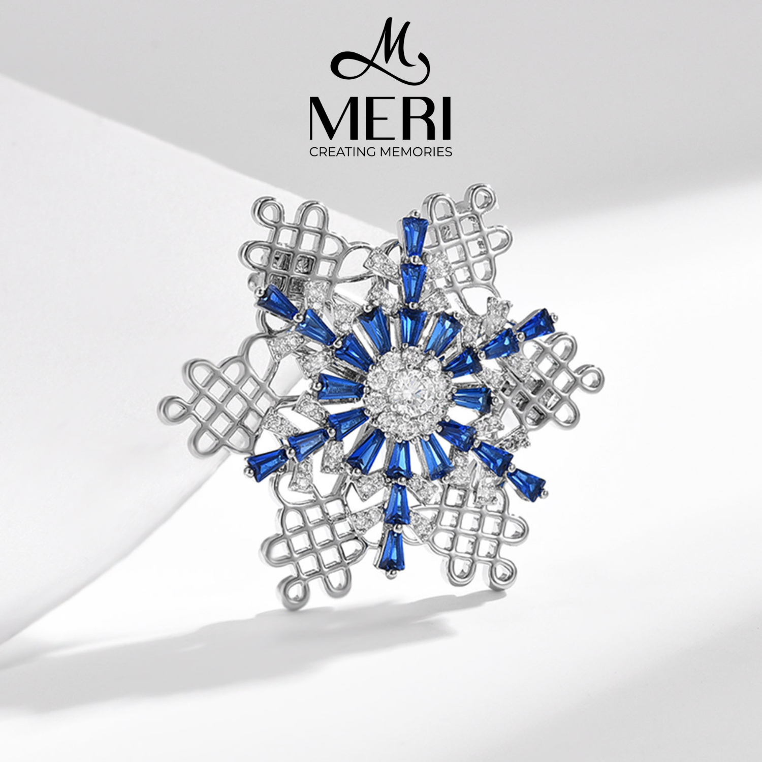 Cài áo Blue Snowflake