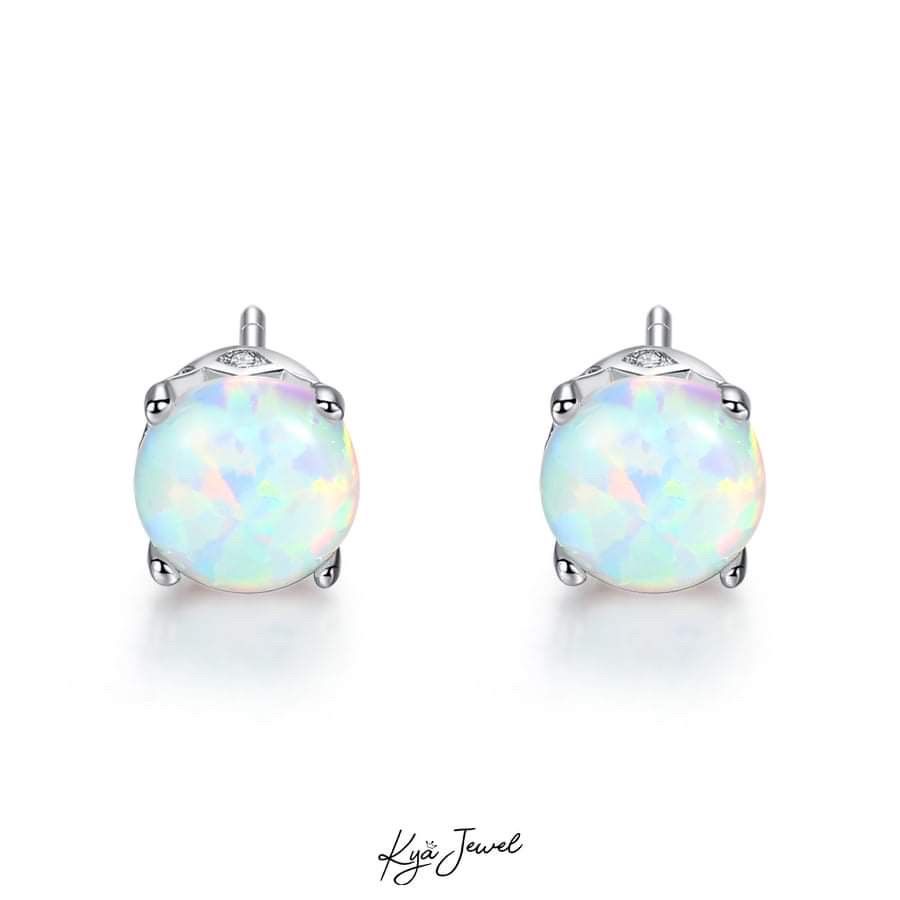 Hoa tai Opal trắng thời thượng