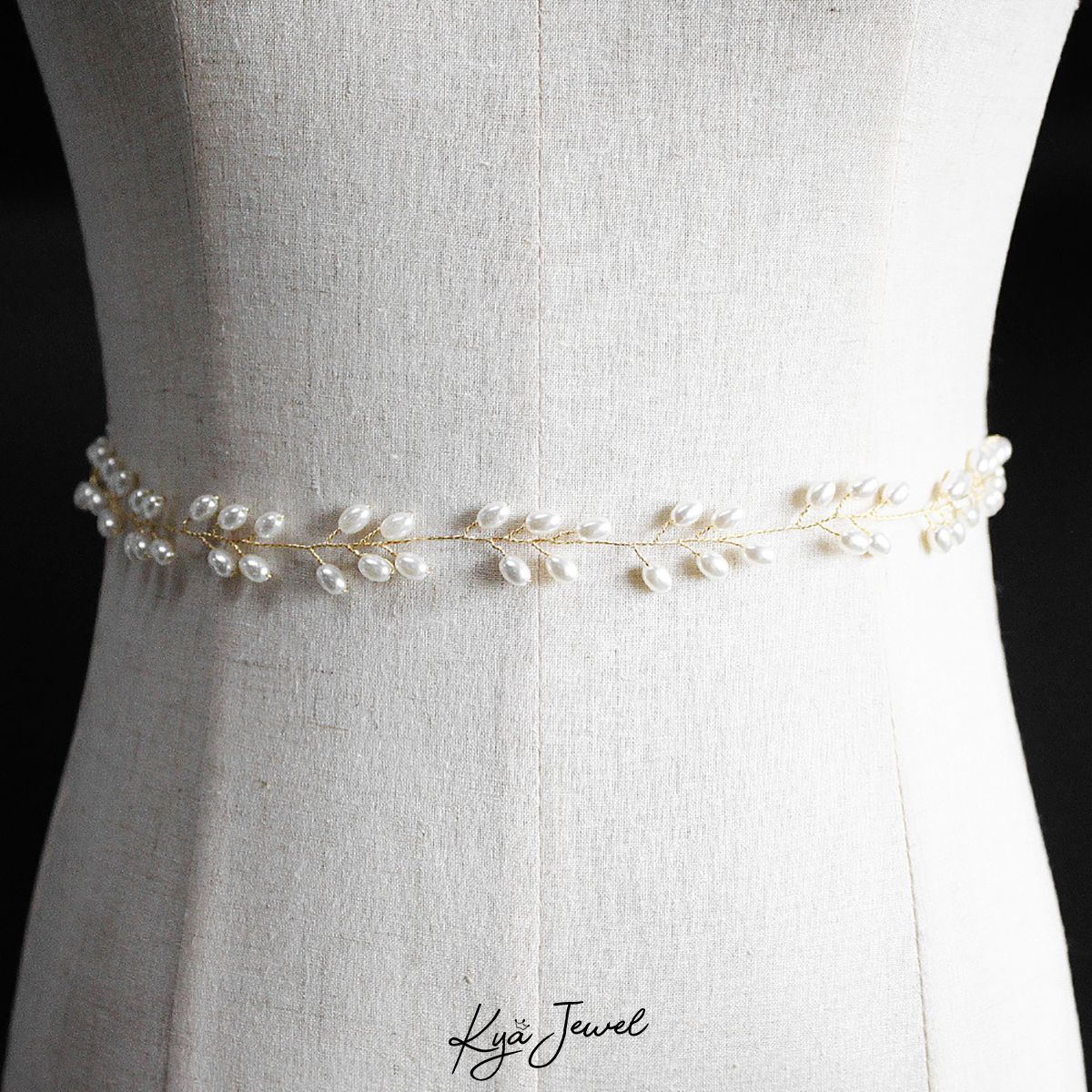 Thắt lưng handmade chuỗi ngọc trai ngọt ngào