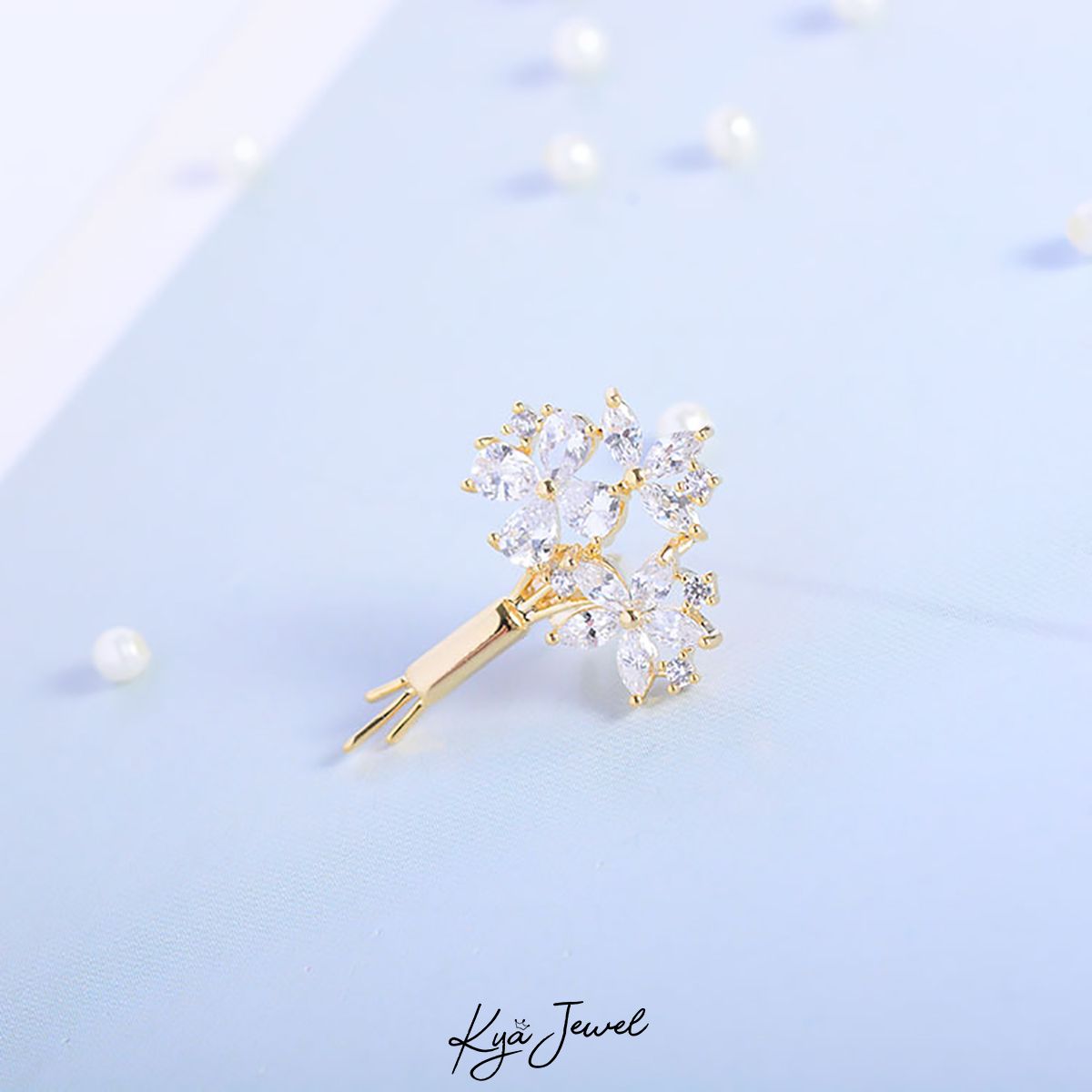 Pin cài áo bó hoa nhỏ nhắn