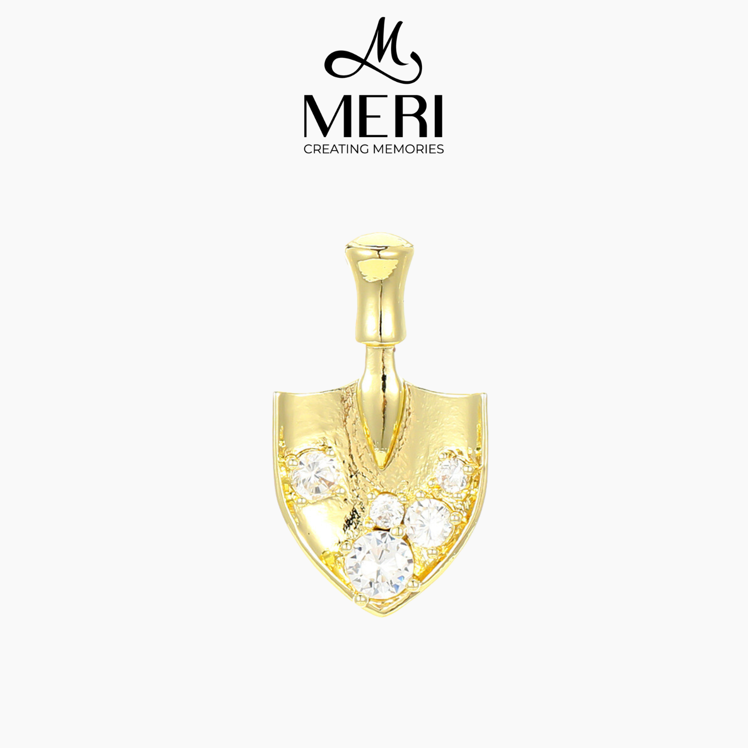 Pin cài áo Spade khảm đá sang trọng