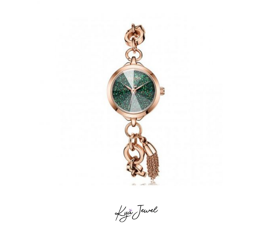 Đồng Hồ Nữ JA-1059C Julius Hàn Quốc (Đồng mặt xanh lá)