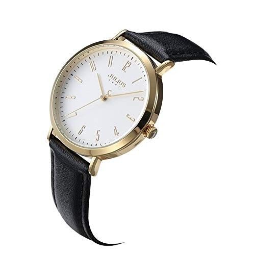 Đồng Hồ Nữ JA-1017B Julius Hàn Quốc dây da (Đen)