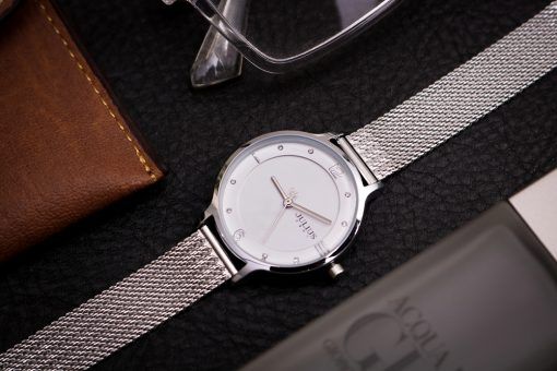 Đồng Hồ Nữ JA-1251A Julius Hàn Quốc Dây Da (Bạc)