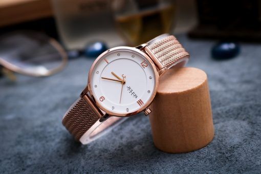 Đồng Hồ Nữ JA-1251C Julius Hàn Quốc (Vàng Hồng)