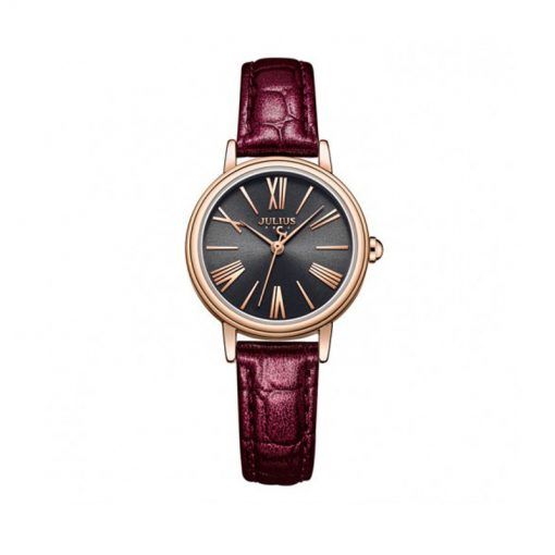Đồng Hồ Nữ JA-1082D Julius Hàn Quốc Dây Da (Tím)