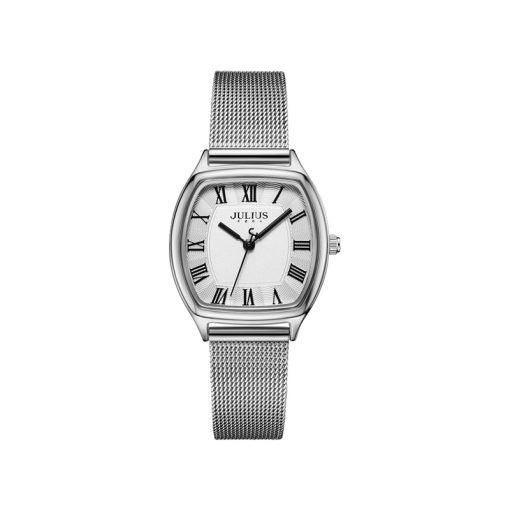 Đồng Hồ Nữ JA-1242A Julius Hàn Quốc Dây Thép (Bạc)