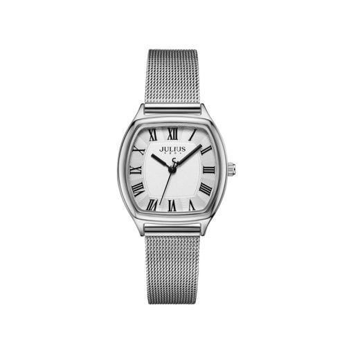 Đồng Hồ Nữ JA-1242A Julius Hàn Quốc Dây Thép (Bạc)