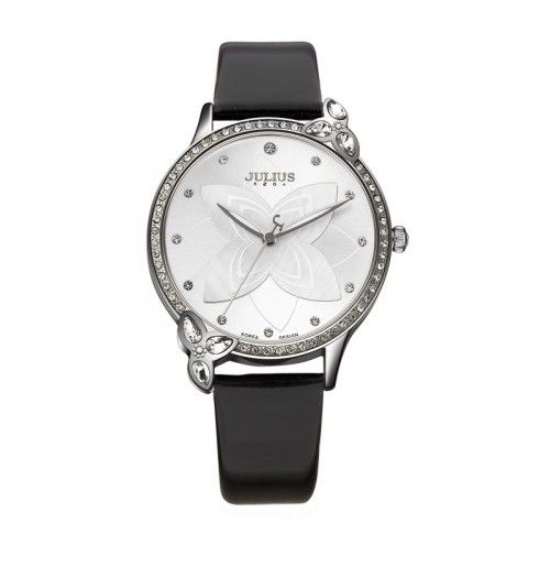 Đồng Hồ Nữ JA-868B Julius Hàn Quốc Dây Da (Đen)
