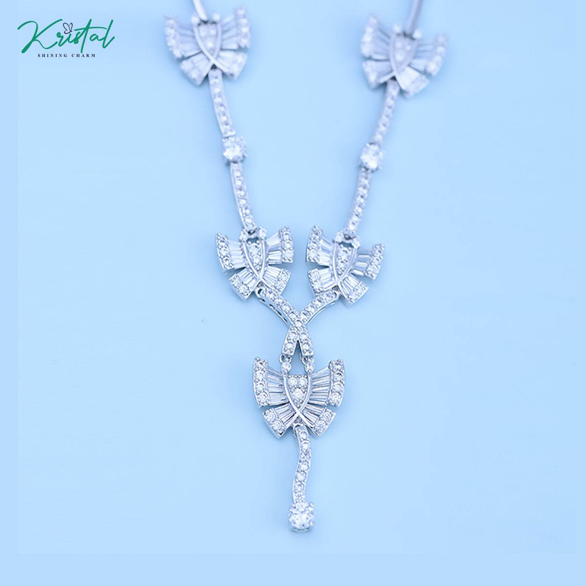 Dây chuyền bướm đá cz lấp lánh