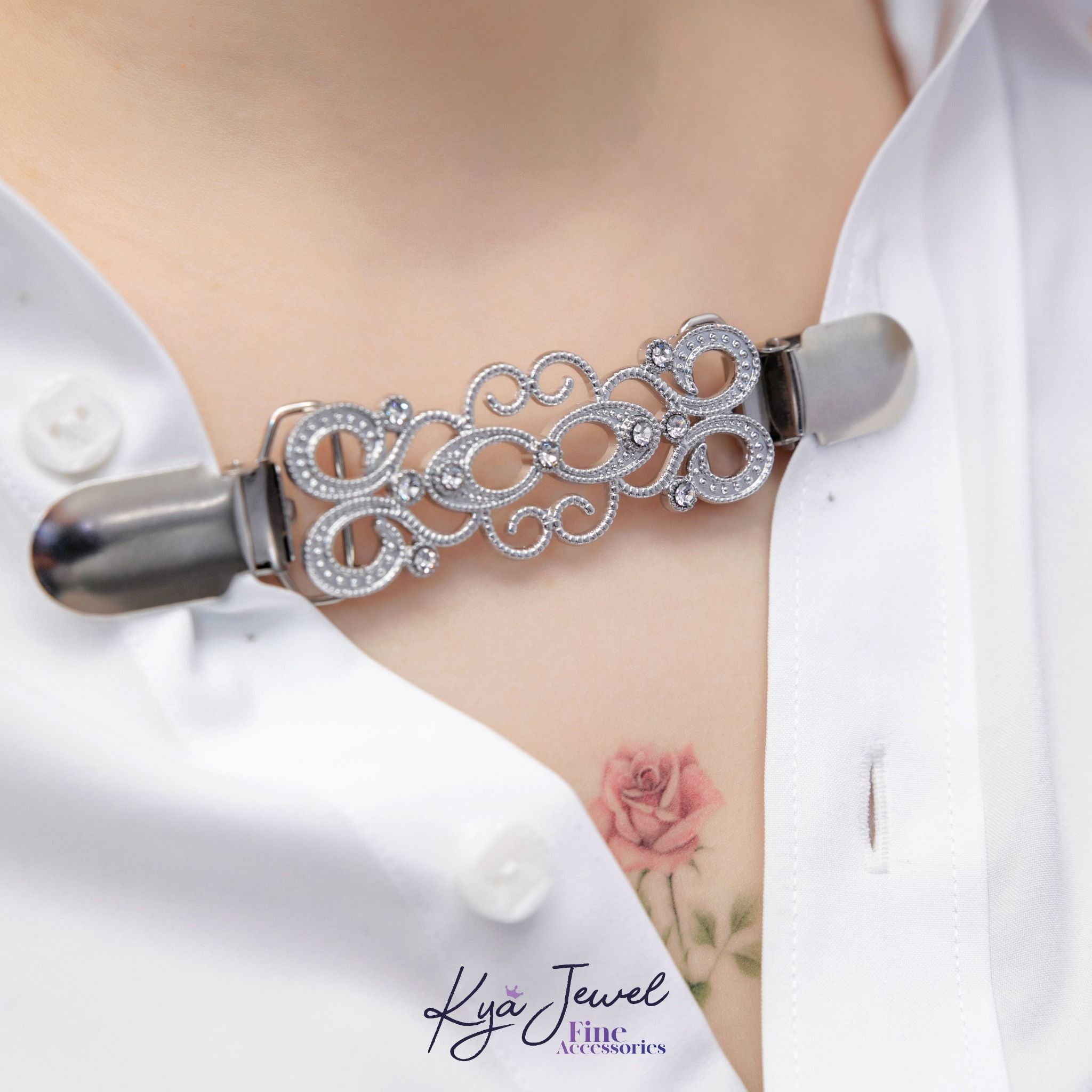 Phụ kiện cài áo hoa tiết tinh tế DH21