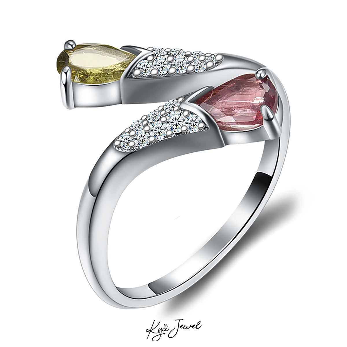 Nhẫn Tourmaline phong cách retro mới