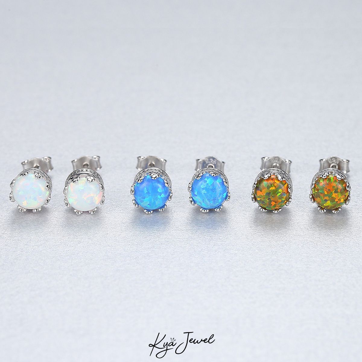 Hoa tai đá opal ấn tượng