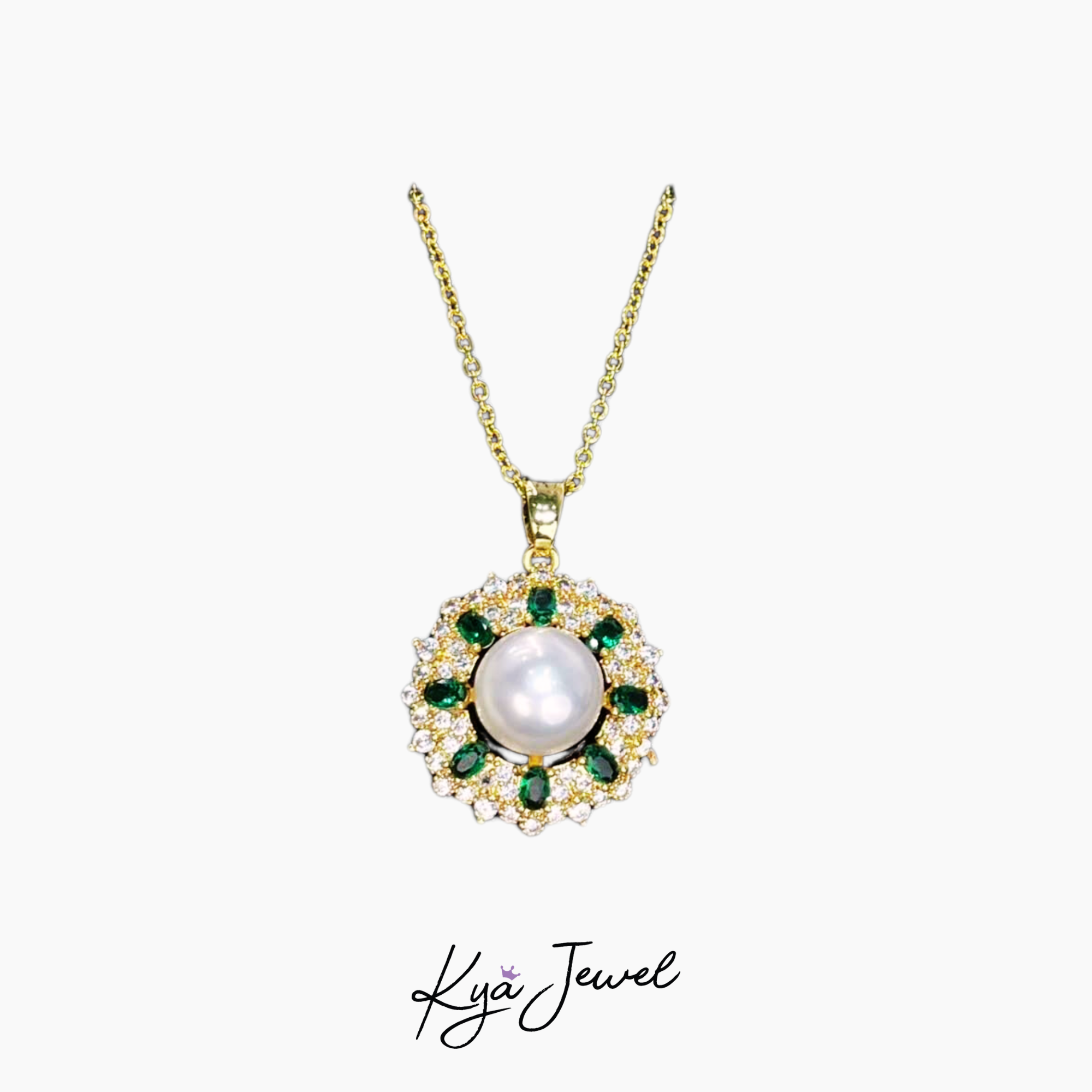 Dây chuyền nữ Golden Pearl Elegance