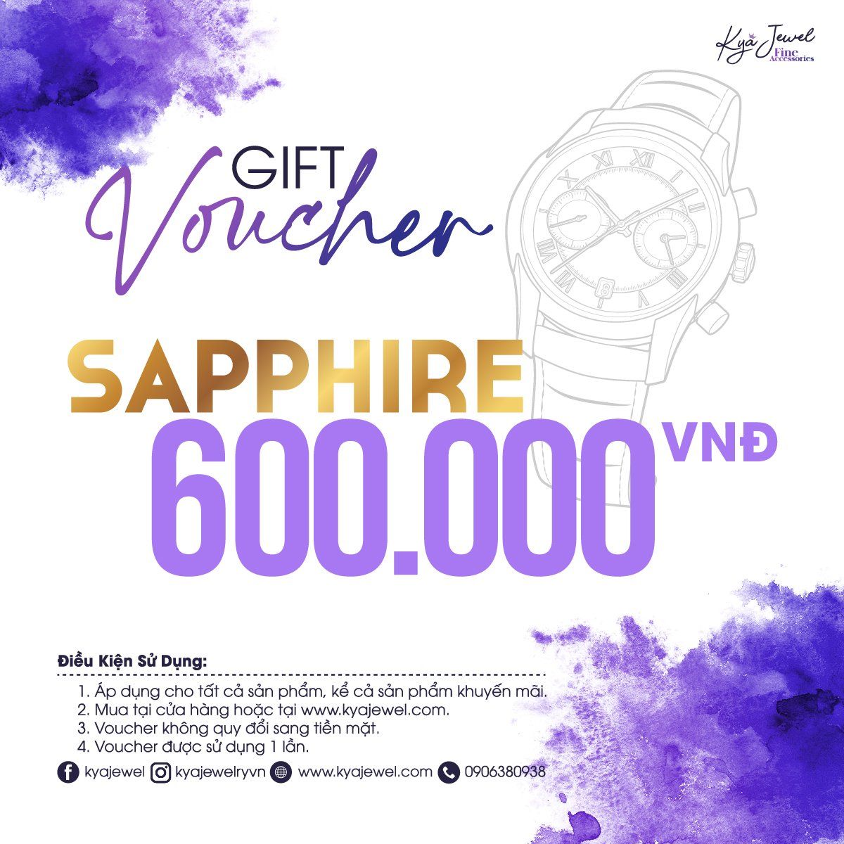 Gift voucher Sapphire 600.000VNĐ