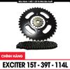 Nhông xích xe máy, nhông sên đĩa  Exciter 135 - 5 số chính hãng Daichi