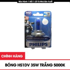 Bóng đèn xe máy philips HS1C1 35W,HS1HP 35W ánh sáng vàng, HS1DV 35W 5000K ánh sáng trắng