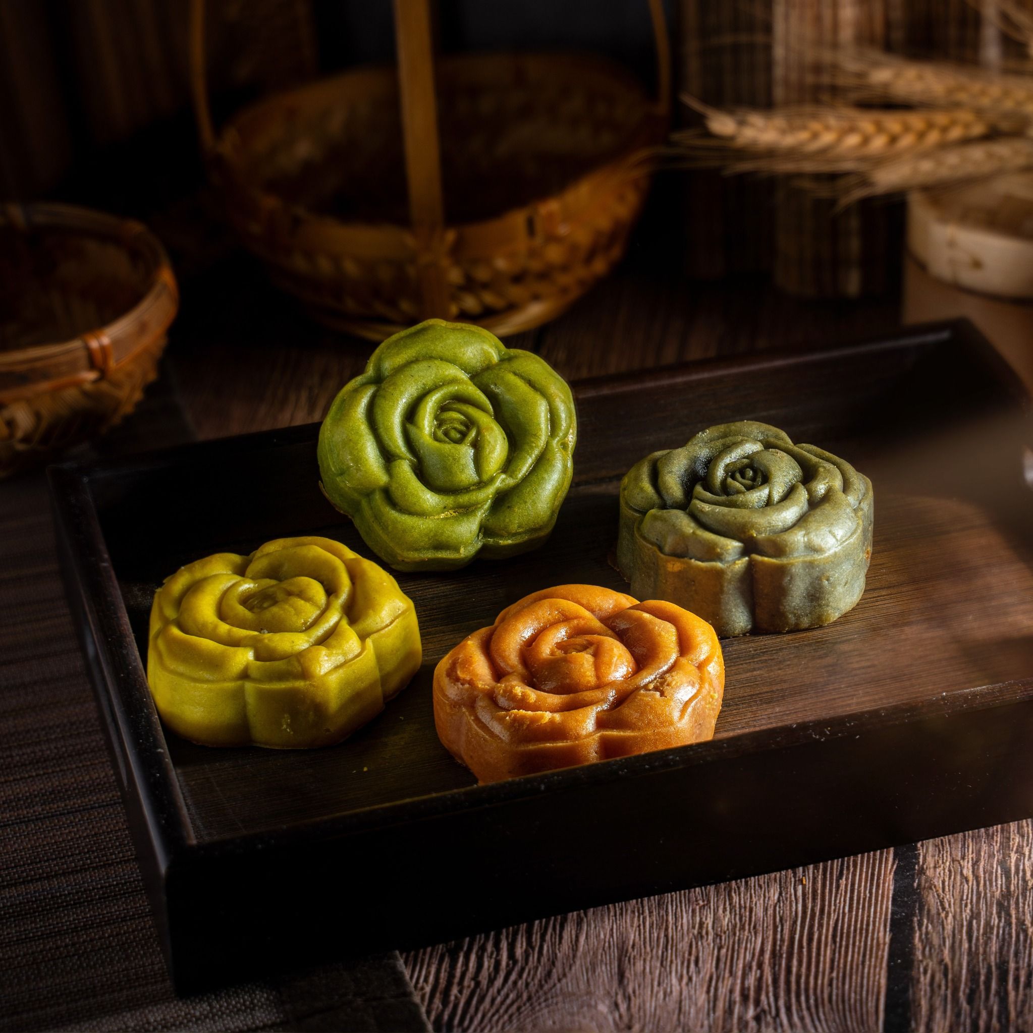 Mini Rose Baked Mooncake 50gr