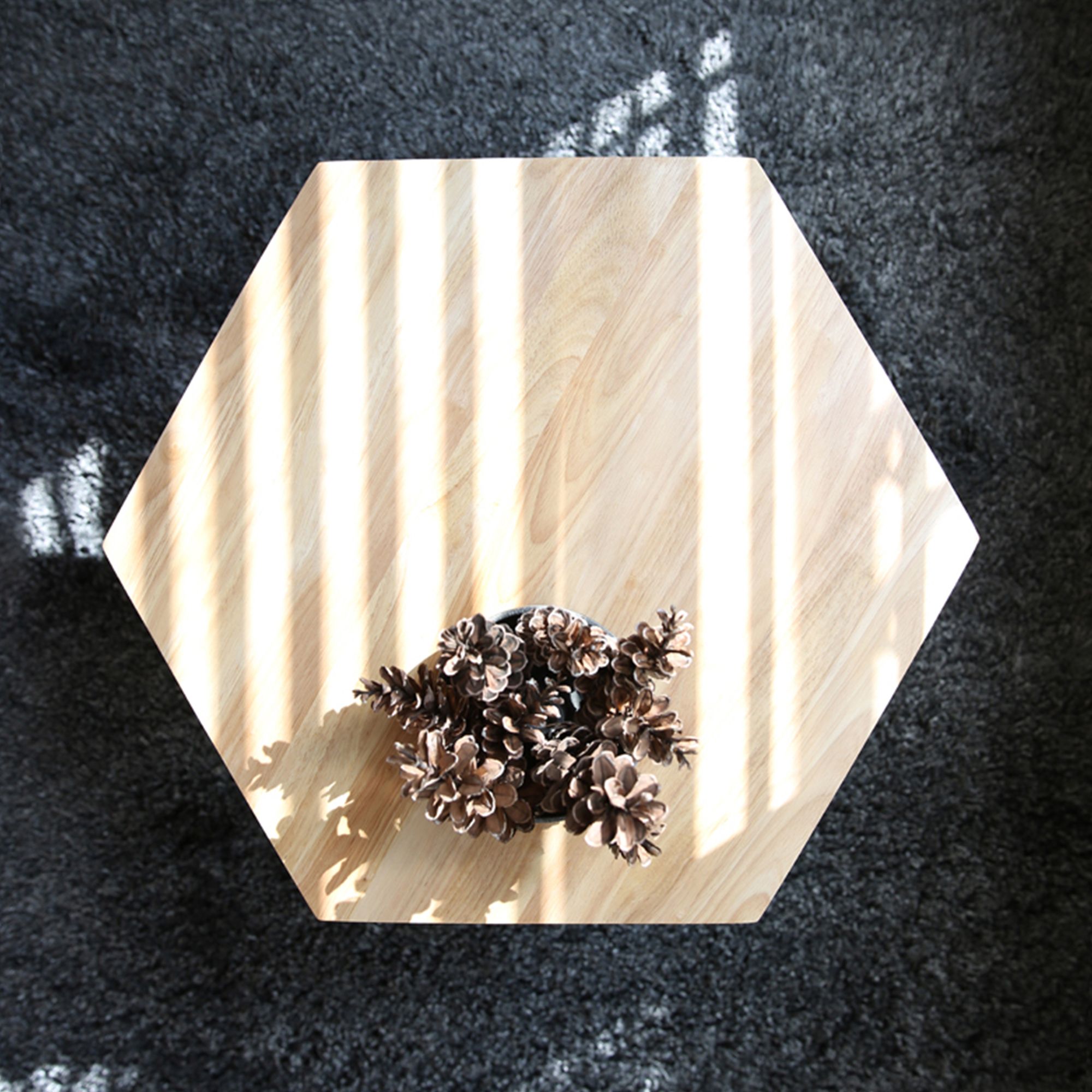 BÀN GỖ HEXAGON - NATURAL