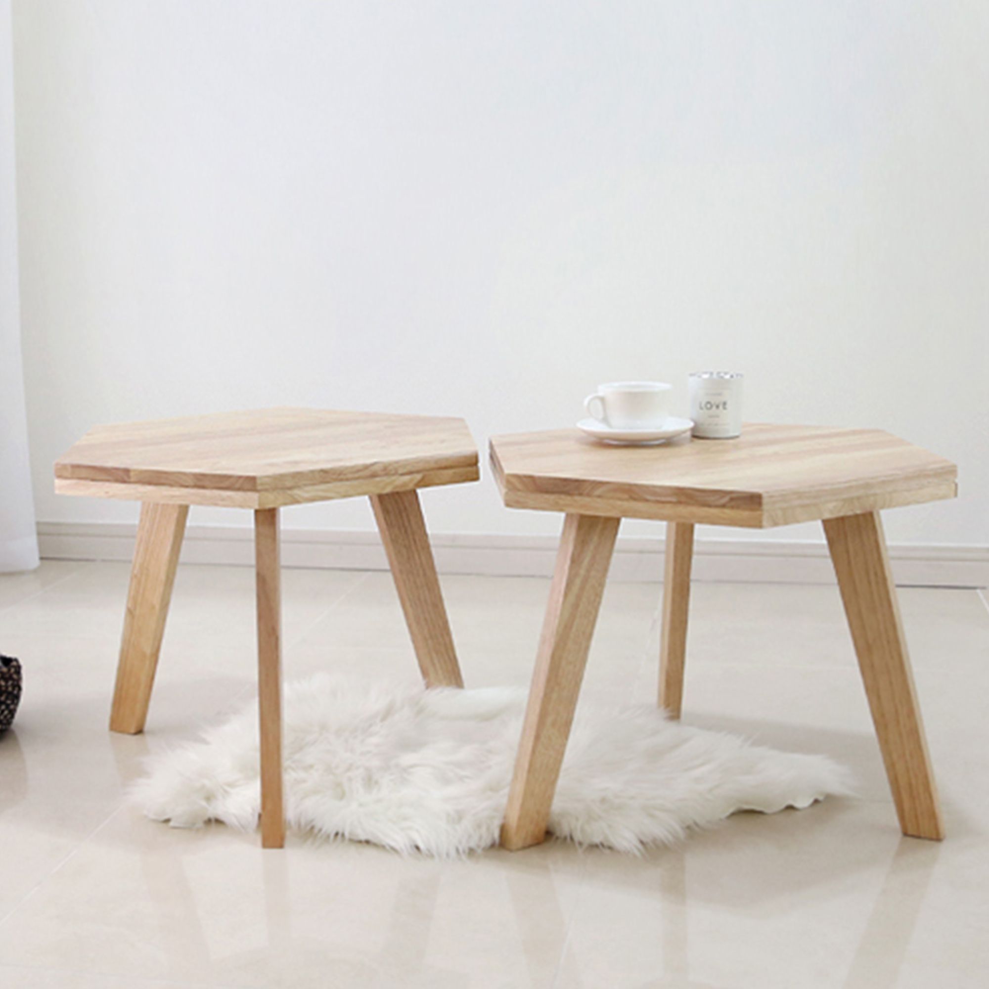 BÀN GỖ HEXAGON - NATURAL