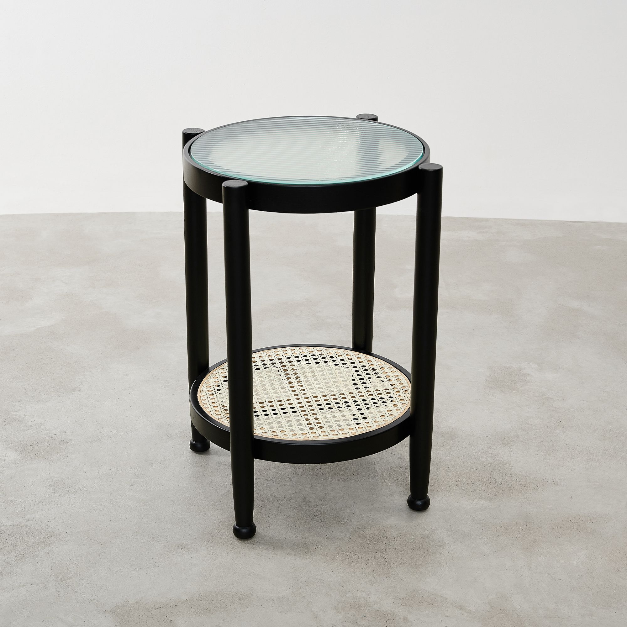 Bàn Mini Rattan - Black