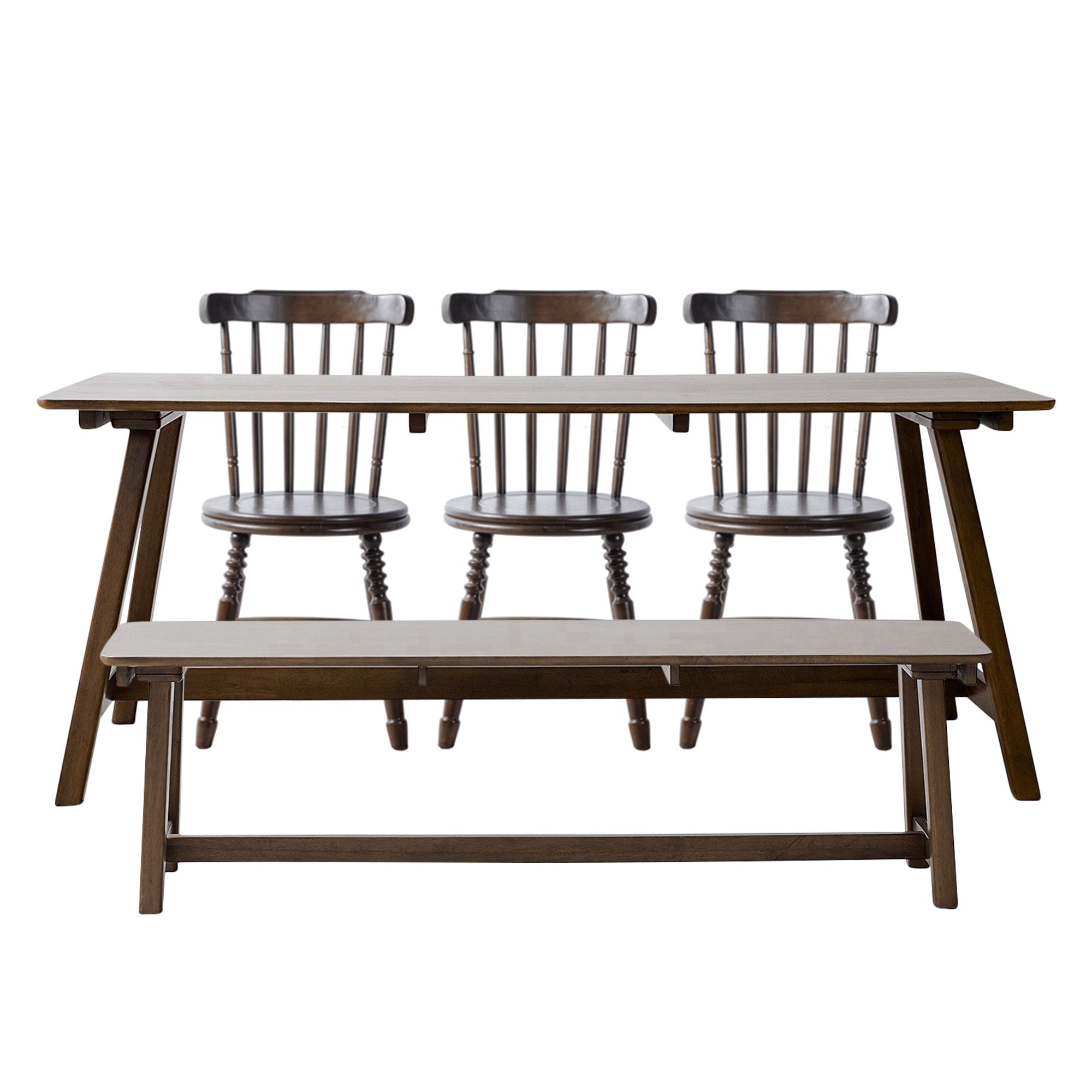 Bộ Bàn Ăn 42 - Dark Walnut