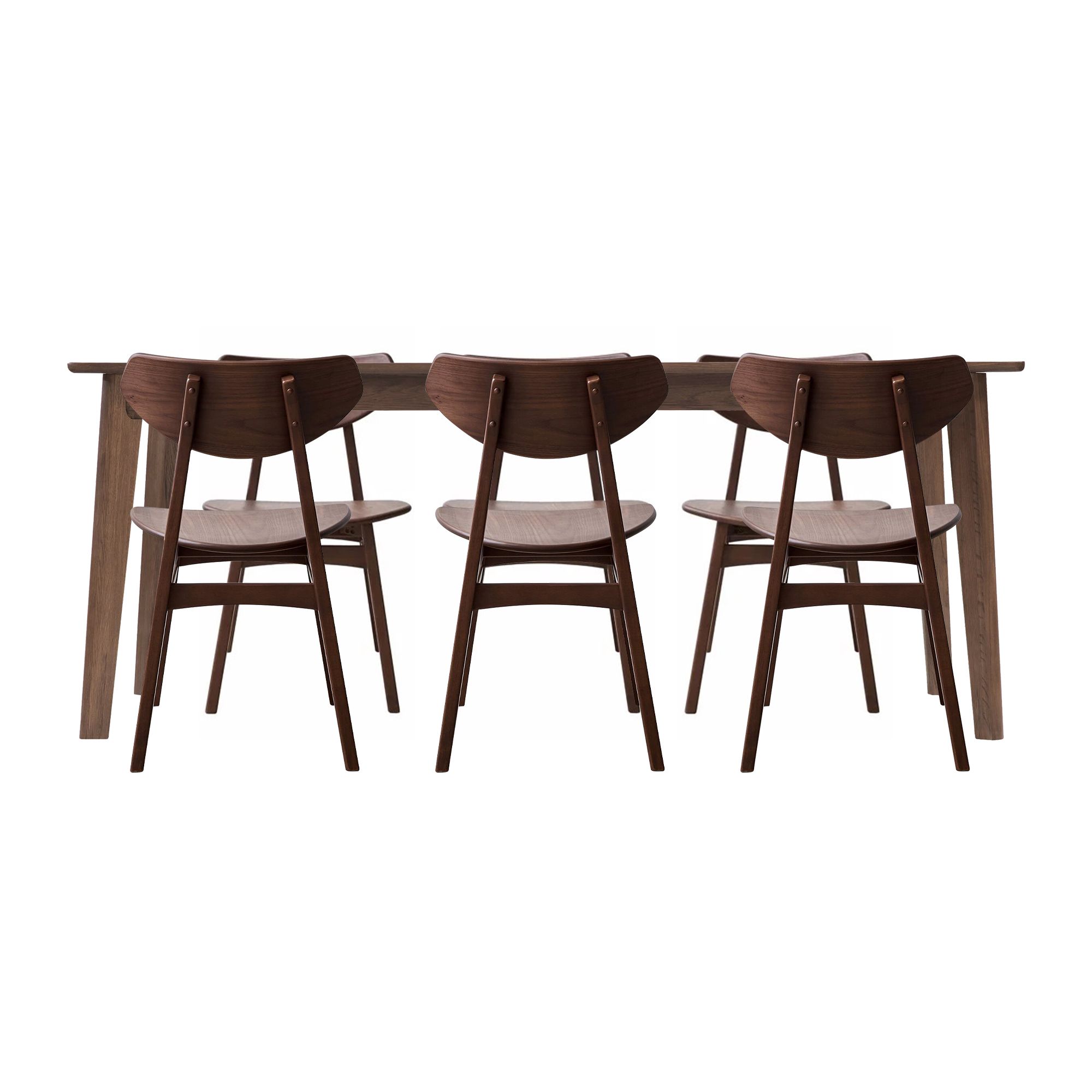 Bộ Bàn Ăn 44 - Dark Walnut