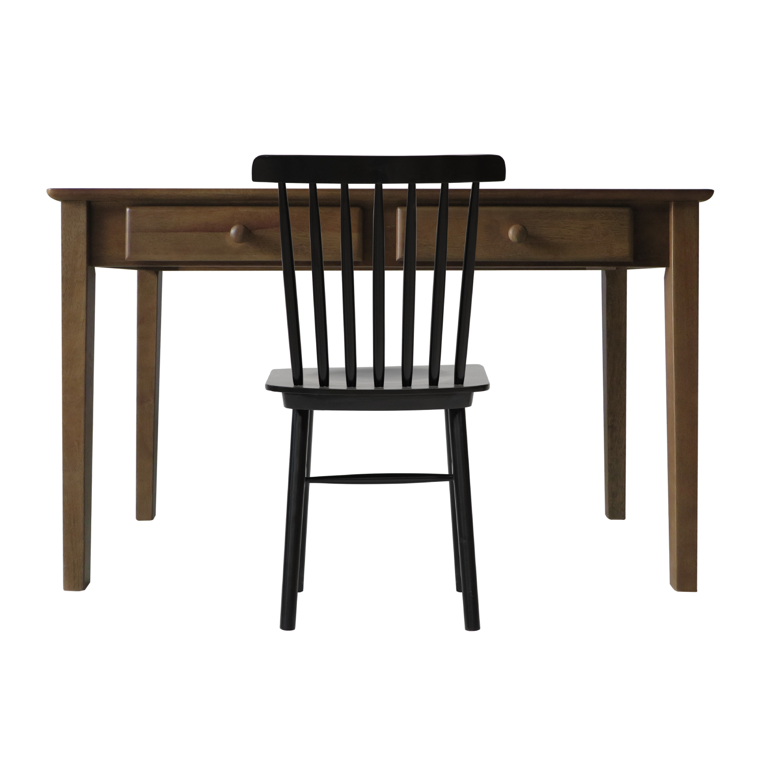 Bộ Bàn Làm Việc 19 - Walnut & Black