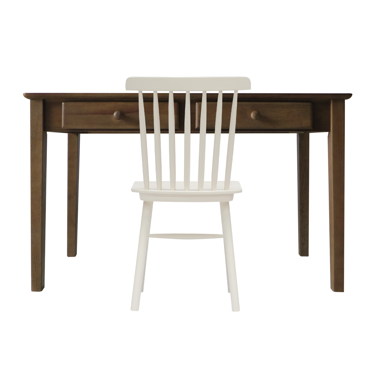 Bộ Bàn Làm Việc 18 - Walnut & White